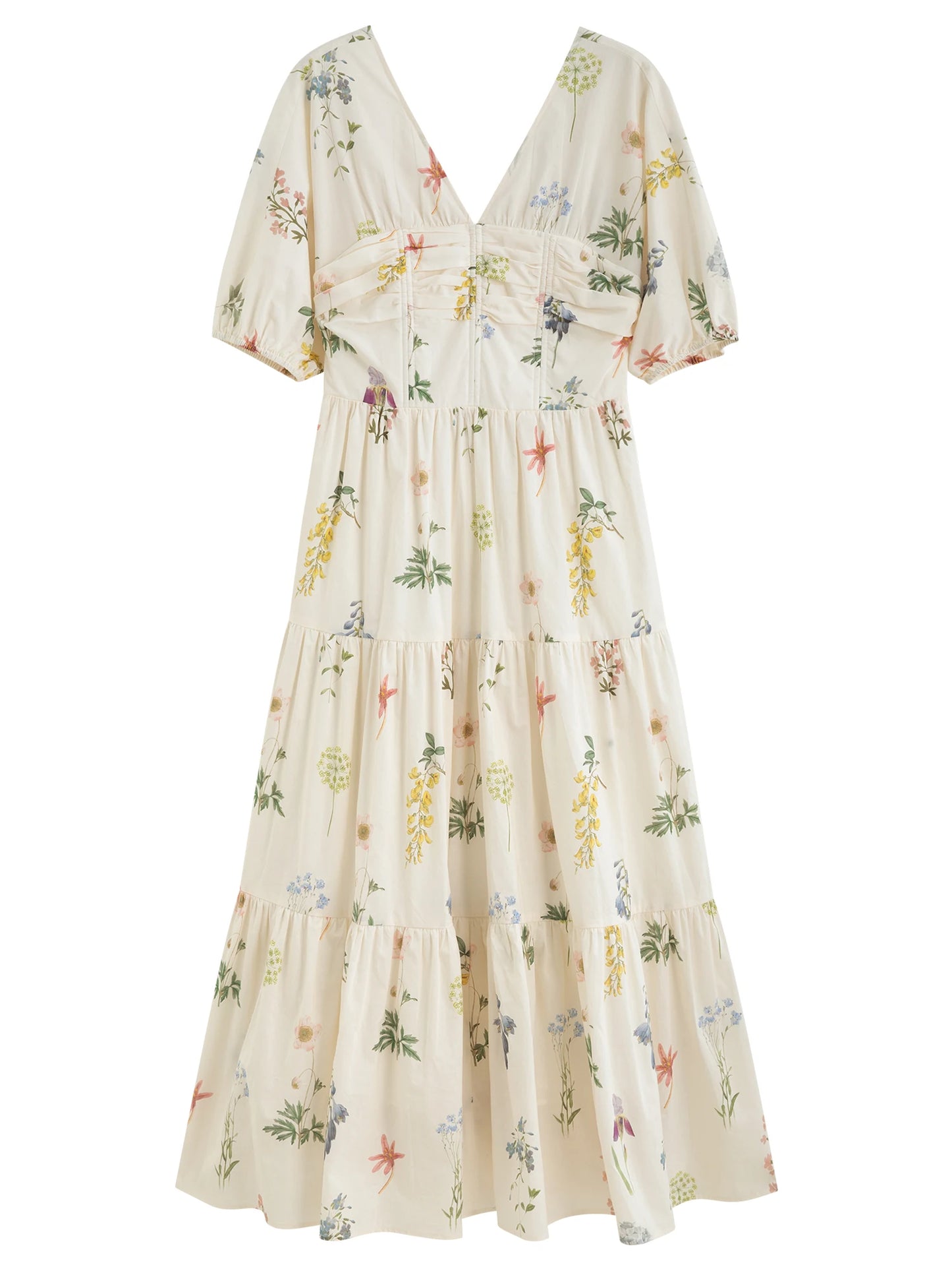 ROBE BOHEME FLORAL EN COTON