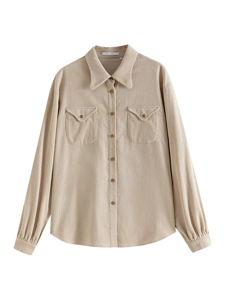 CHEMISE EN VELOURS A MANCHES LONGUES