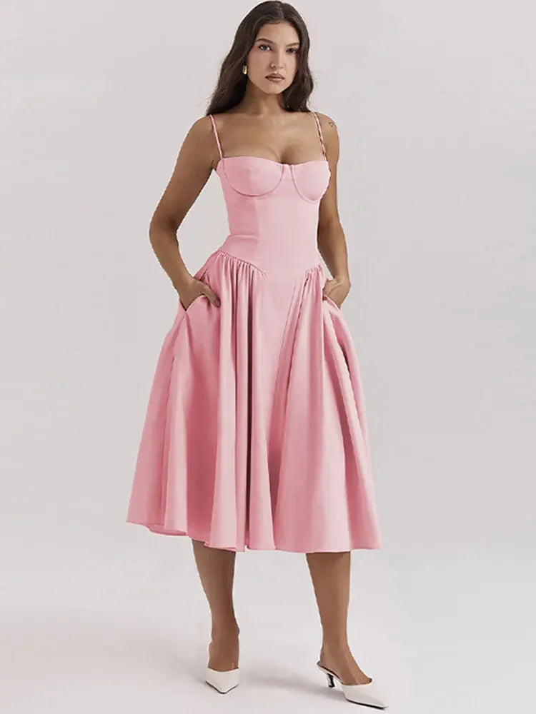ROBE BUSTIER JUPE ÉVASÉE