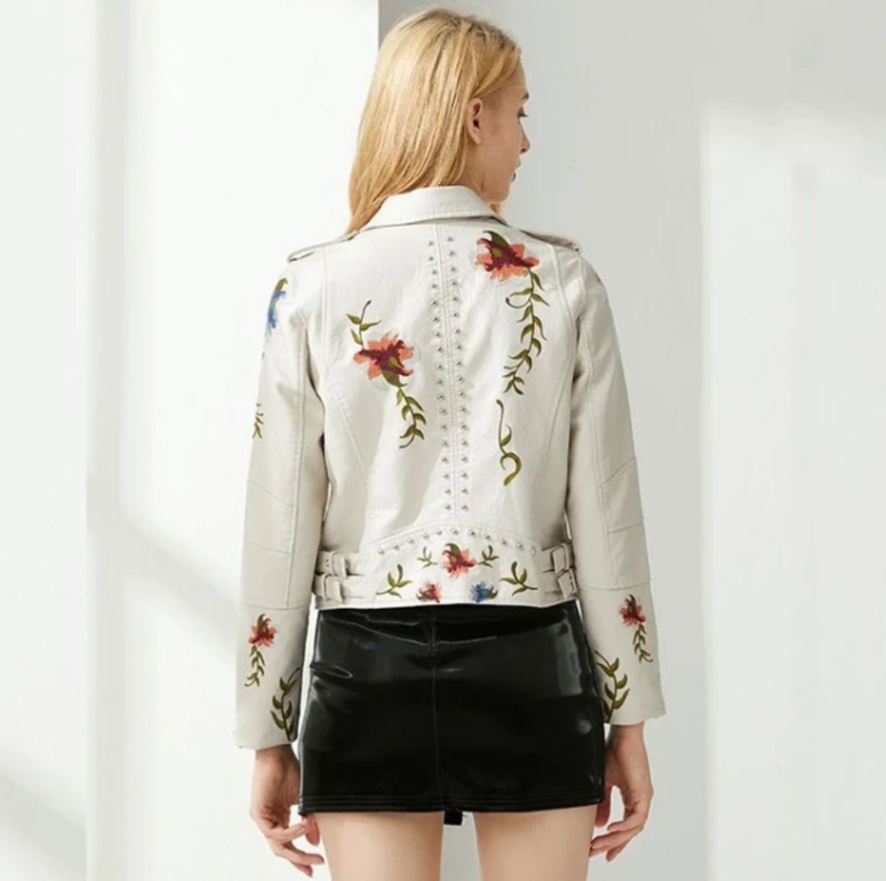 VESTE STYLE MOTARD BRODÉE