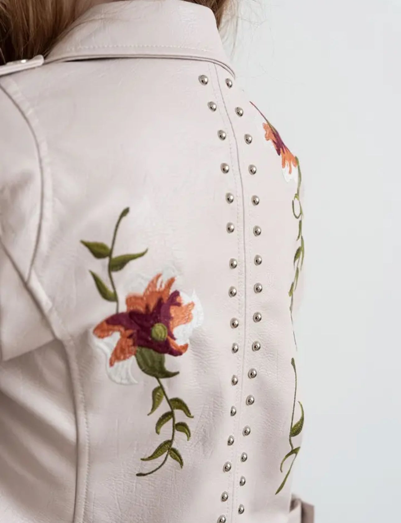 VESTE STYLE MOTARD BRODÉE
