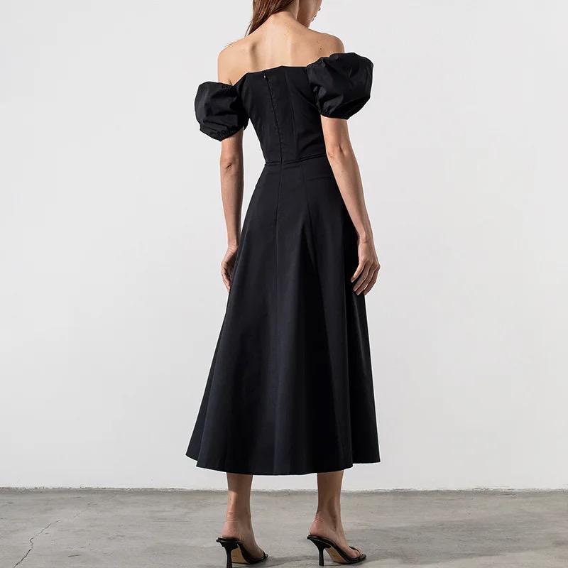 ROBE LONGUE MANCHES BOUFFANTES