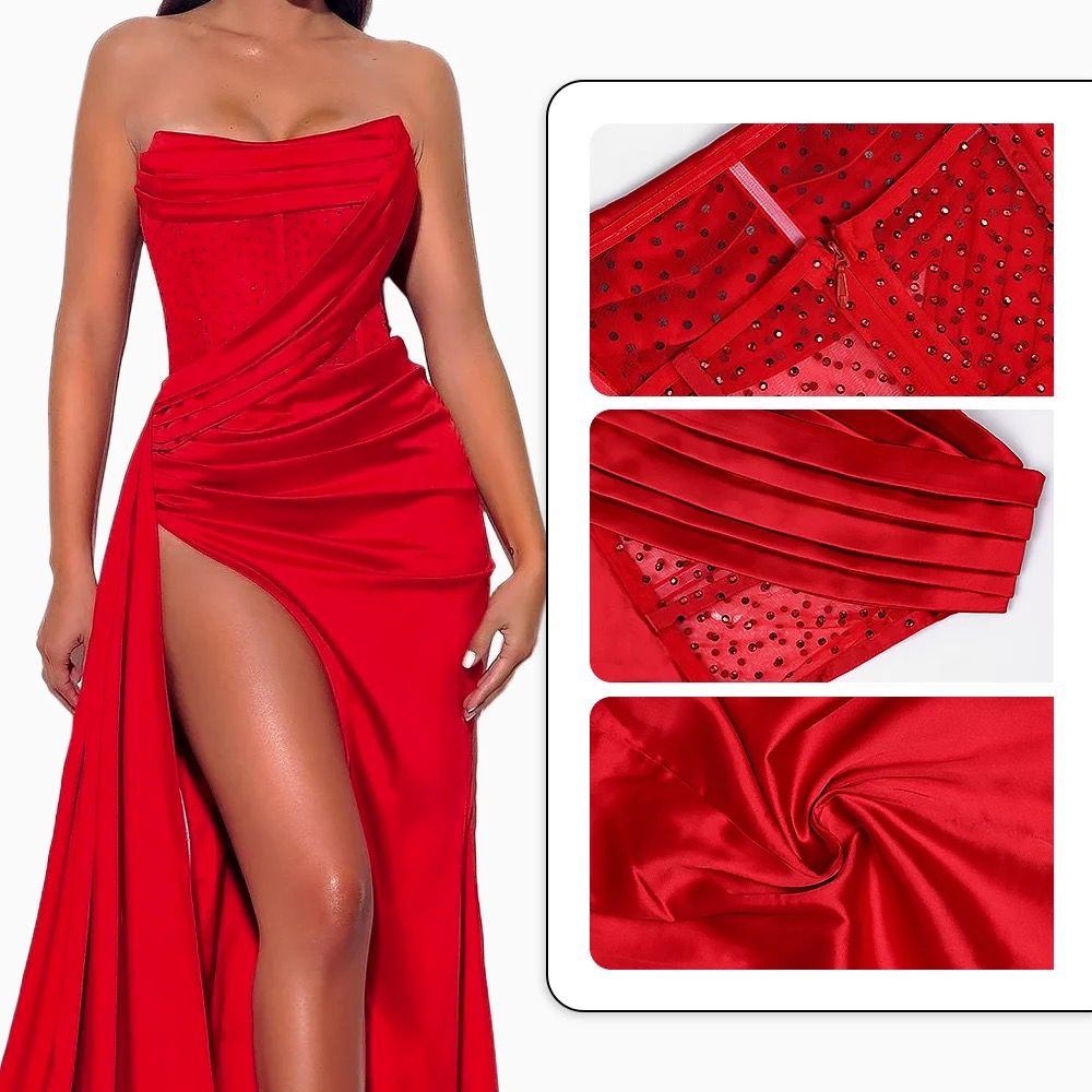ROBE DE SOIRÉE CORSET EN SATIN