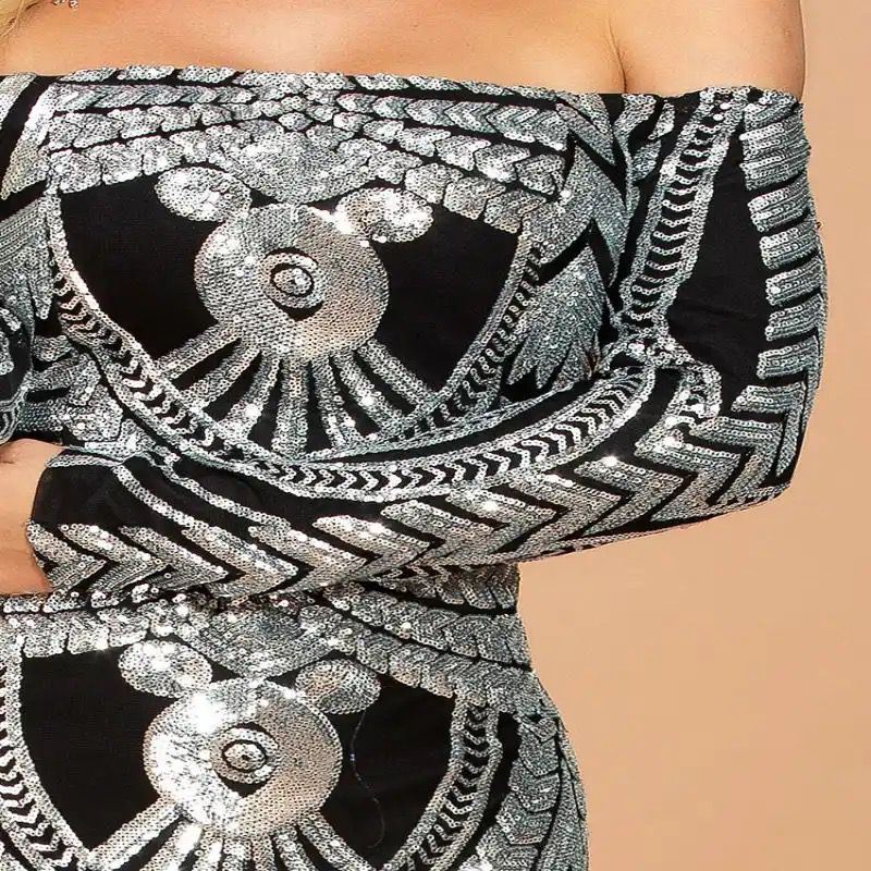 ROBE DE SOIRÉE SIRÈNE À SEQUINS