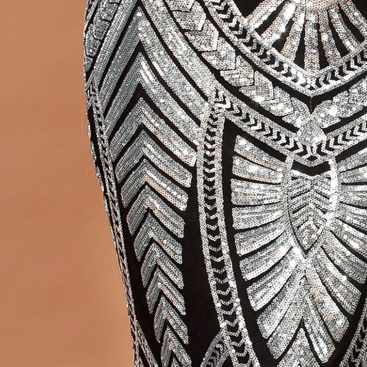 ROBE DE SOIRÉE SIRÈNE À SEQUINS