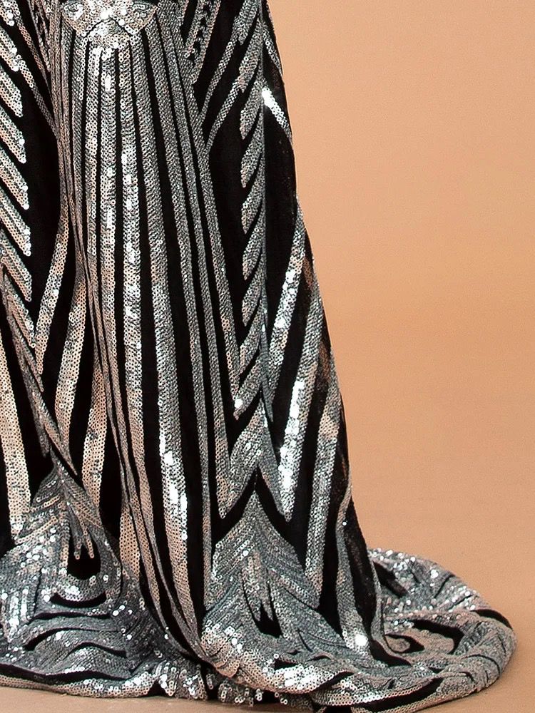 ROBE DE SOIRÉE SIRÈNE À SEQUINS