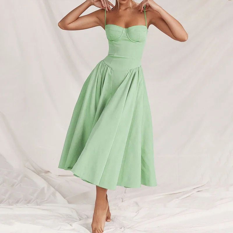 ROBE BUSTIER JUPE ÉVASÉE