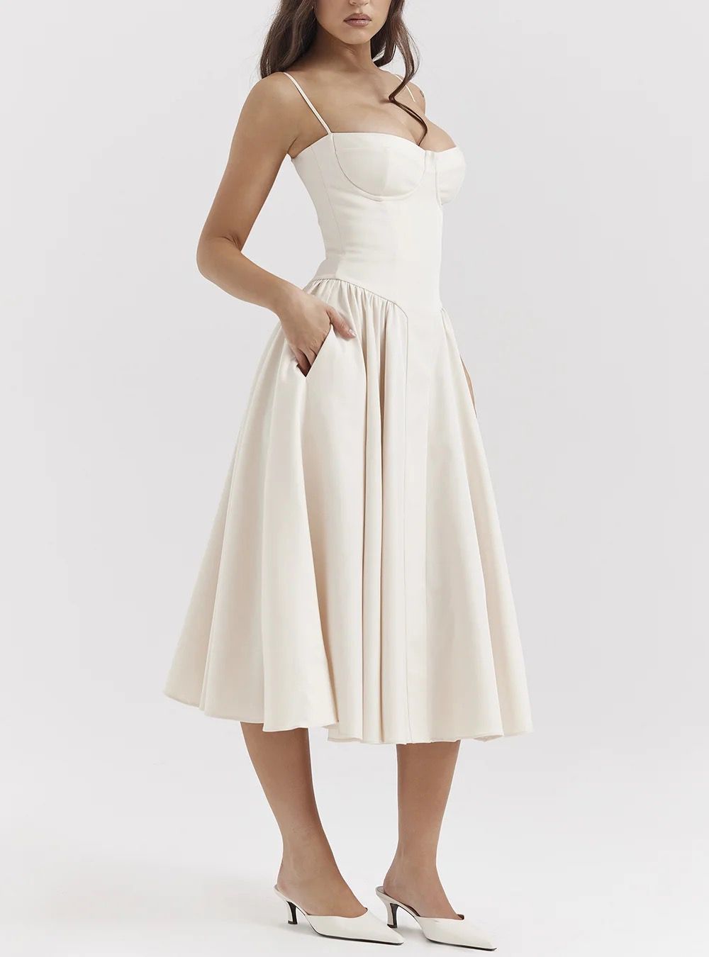 ROBE BUSTIER JUPE ÉVASÉE