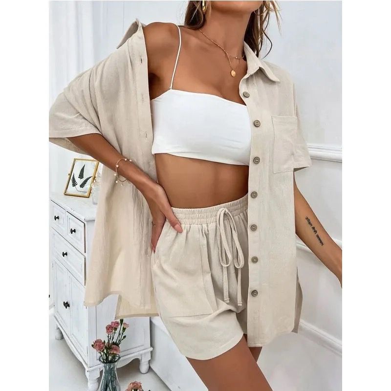 ENSEMBLE CHEMISE & SHORT DÉCONTRACTÉ