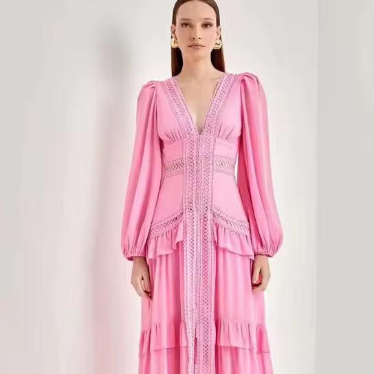 ROBE LONGUE BOHÈME À VOLANT