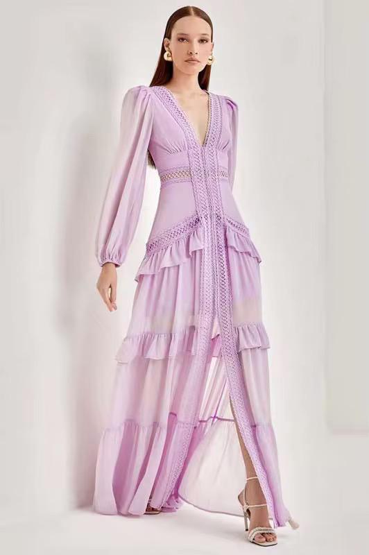 ROBE LONGUE BOHÈME À VOLANT