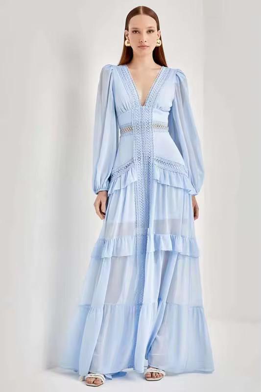 ROBE LONGUE BOHÈME À VOLANT