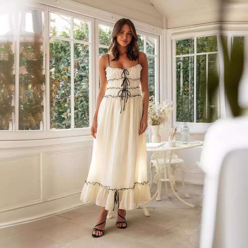ROBE D'ÉTÉ LONGUE ÉVASÉE & NOEUDS