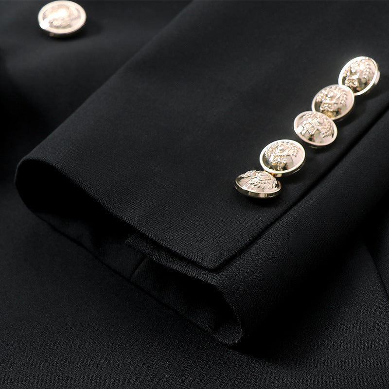 ROBE BLAZER NOIR BOUTONS DORÉS