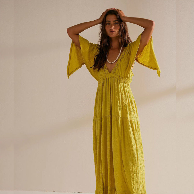 ROBE AMPLE DÉCONTRACTÉE LONGUE