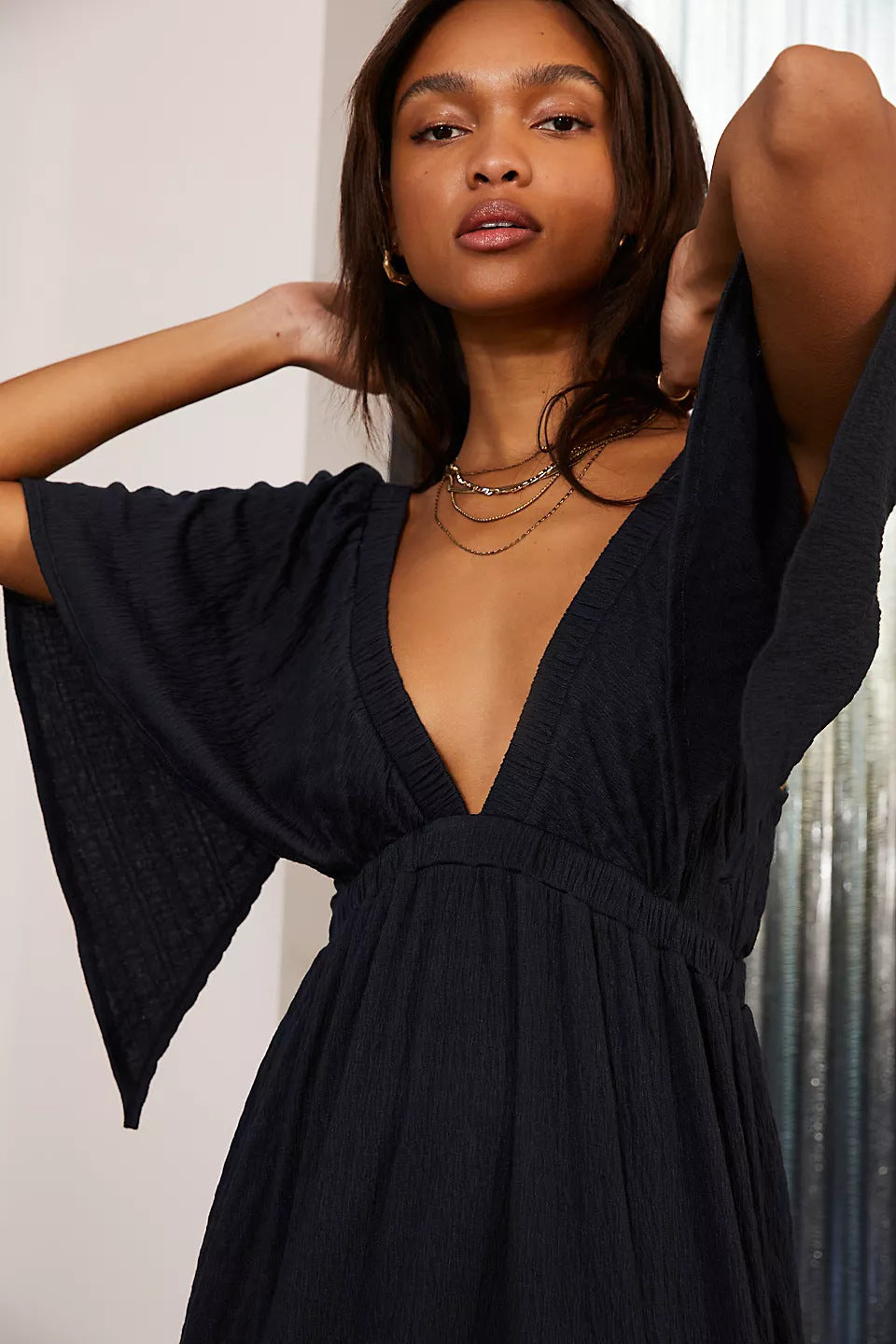 ROBE AMPLE DÉCONTRACTÉE LONGUE
