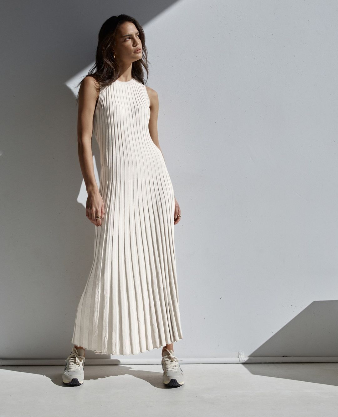 ROBE DÉCONTRACTÉE CASUAL PLISSÉE COTON
