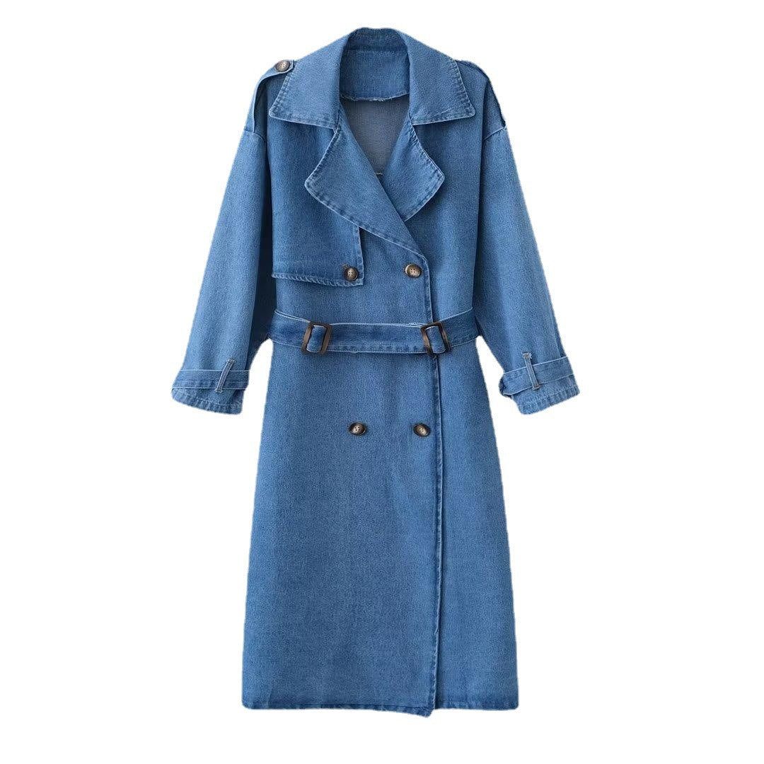 TRENCH COAT LONG EN DENIM