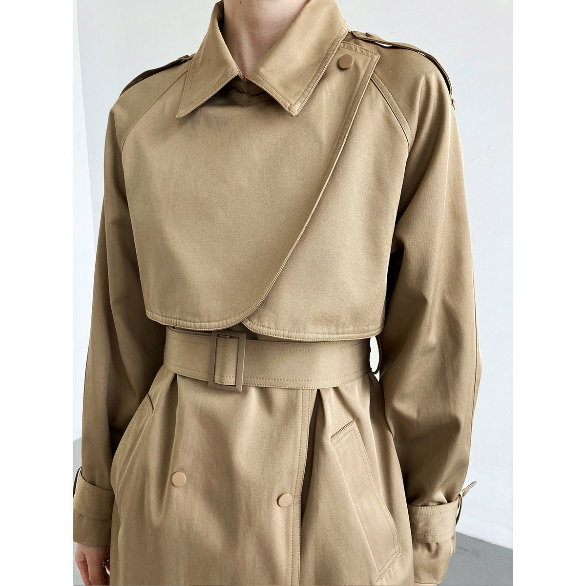 TRENCH COAT MI-LONG COL REVERS