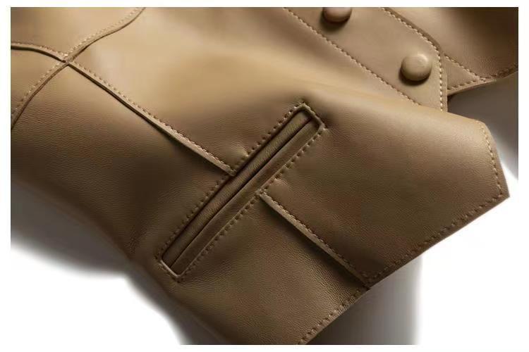 GILET CUIR SANS MANCHES