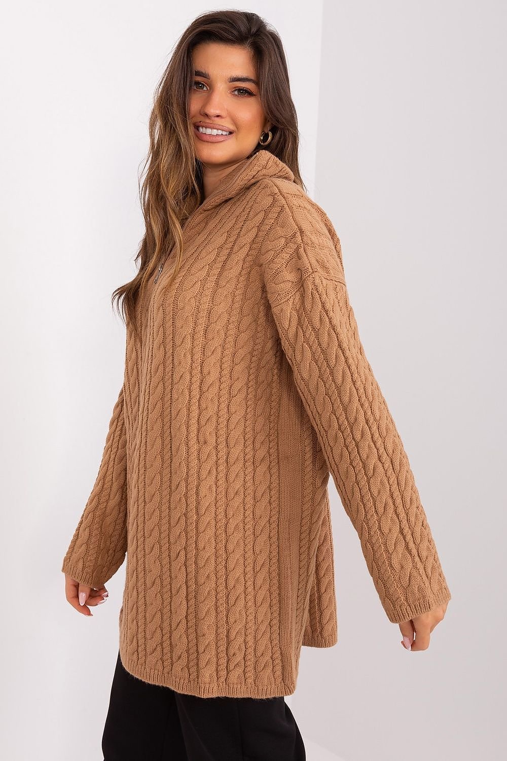 PULL LONG TOSADÉ À COL ROULÉ EN LAINE