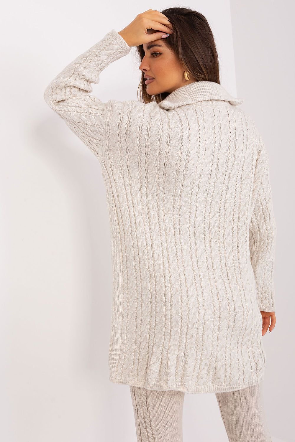 PULL LONG TOSADÉ À COL ROULÉ EN LAINE