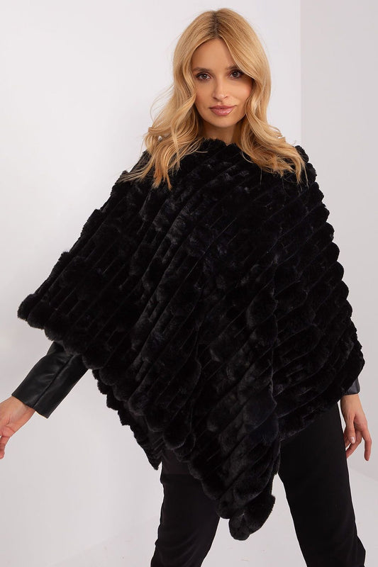 PONCHO TEXTURÉ AVEC DOUBLURE