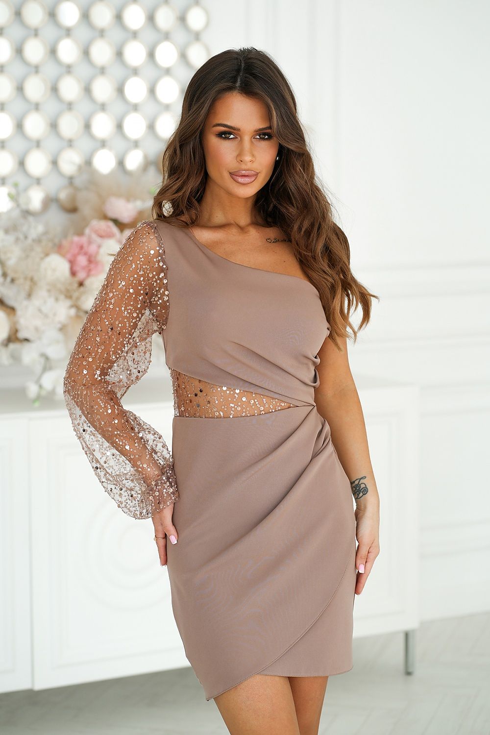 Robe courte model 193801 Bicotone