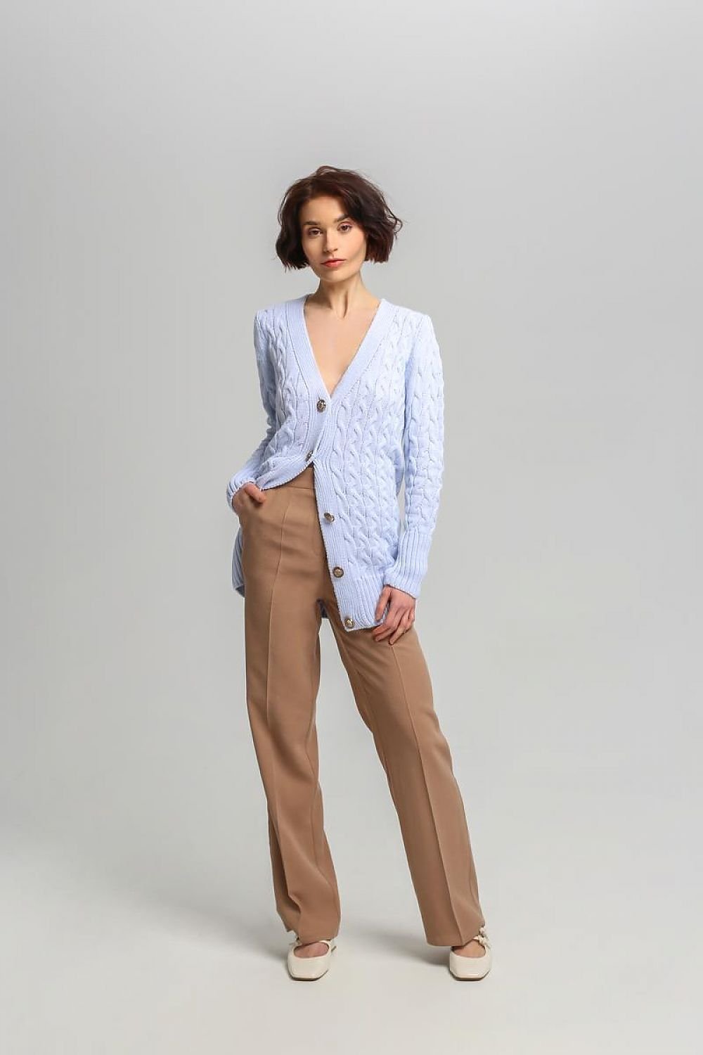 CARDIGAN GILET BOUTONNÉ TISSÉ