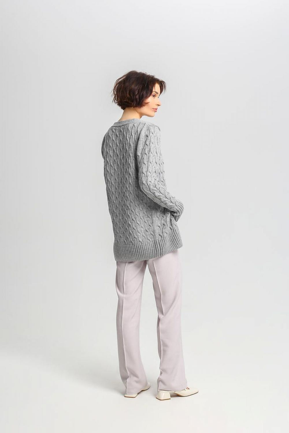 CARDIGAN GILET BOUTONNÉ TISSÉ