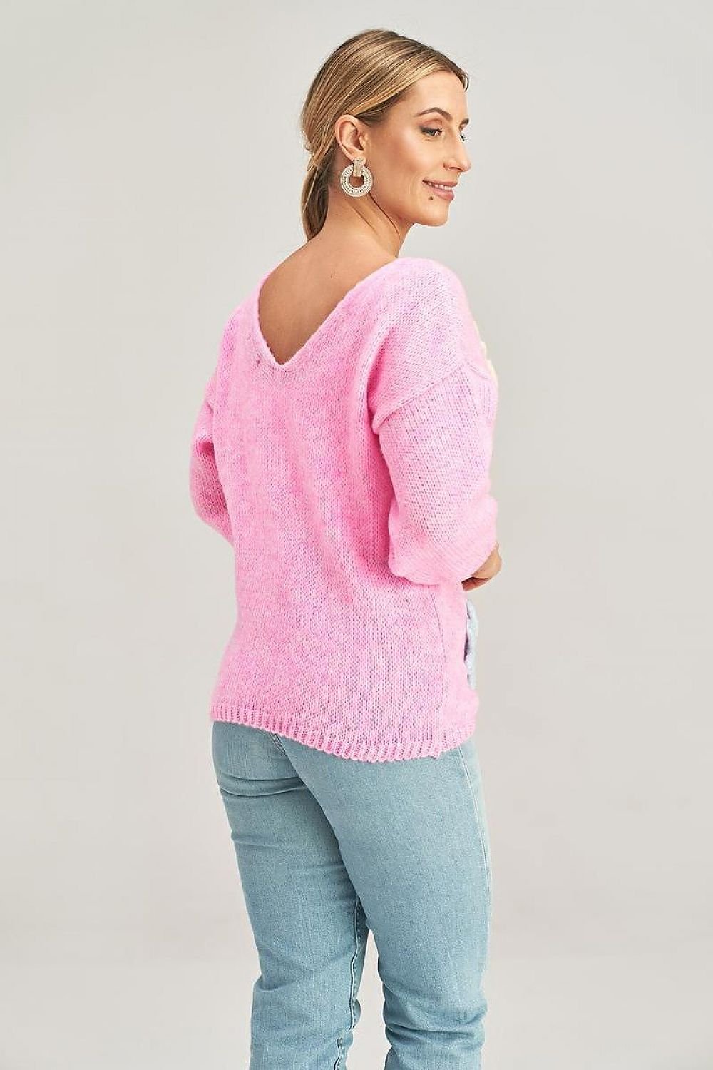 PULL À MOTIFS ROSES