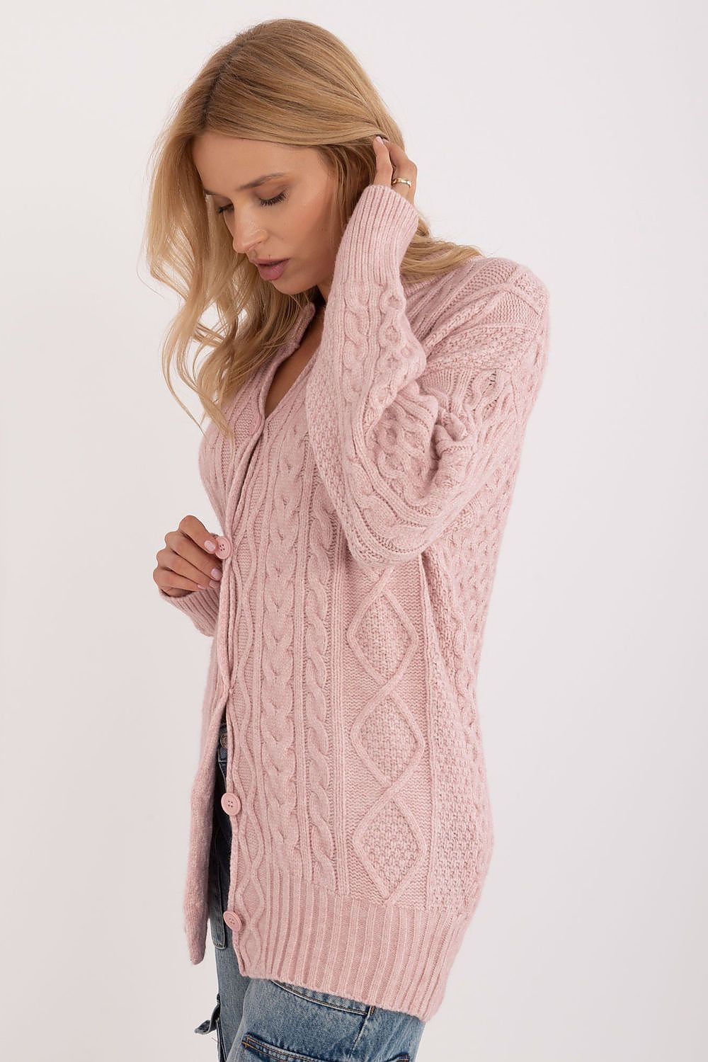 CARDIGAN GILET TISSÉ EN ACRYLIQUE
