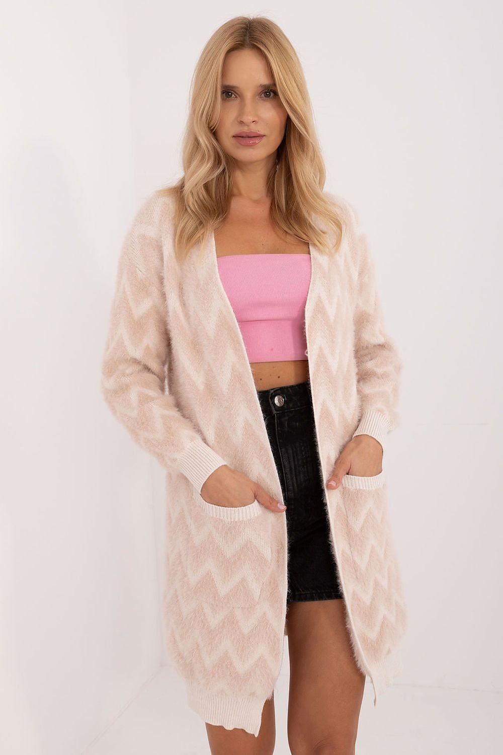 GILET À MOTIFS GÉOMÉTRIQUE