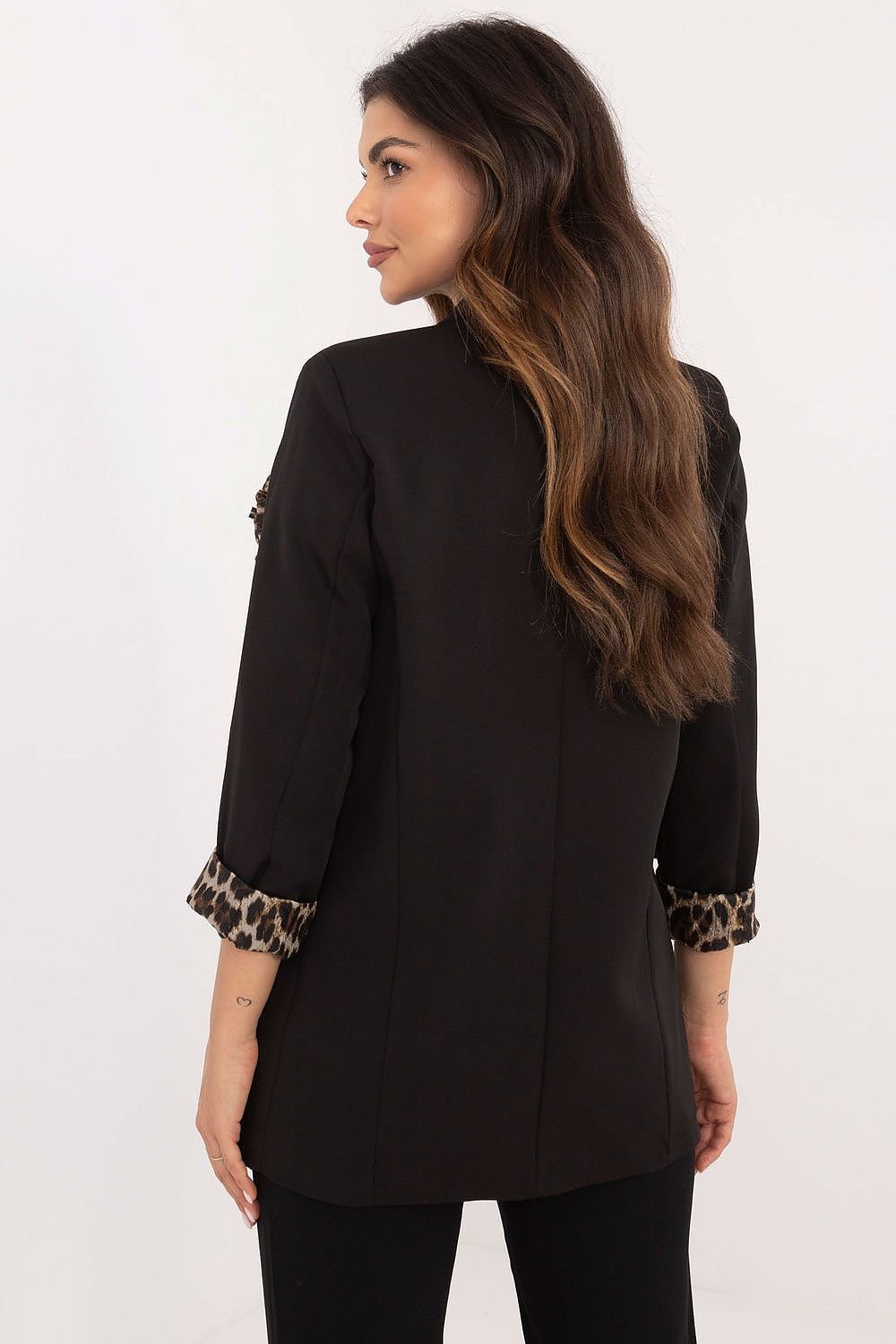 BLAZER À MOTIFS LÉOPARD ET ROSES