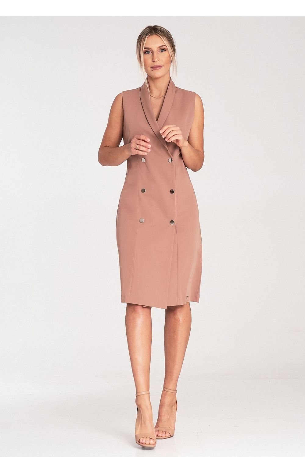 ROBE BLAZER LONG SANS MANCHES