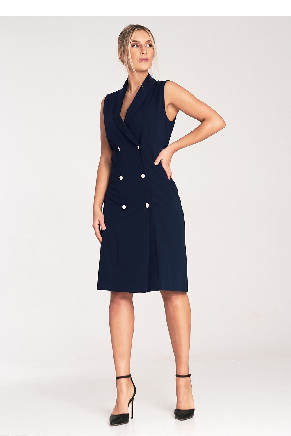 ROBE BLAZER LONG SANS MANCHES