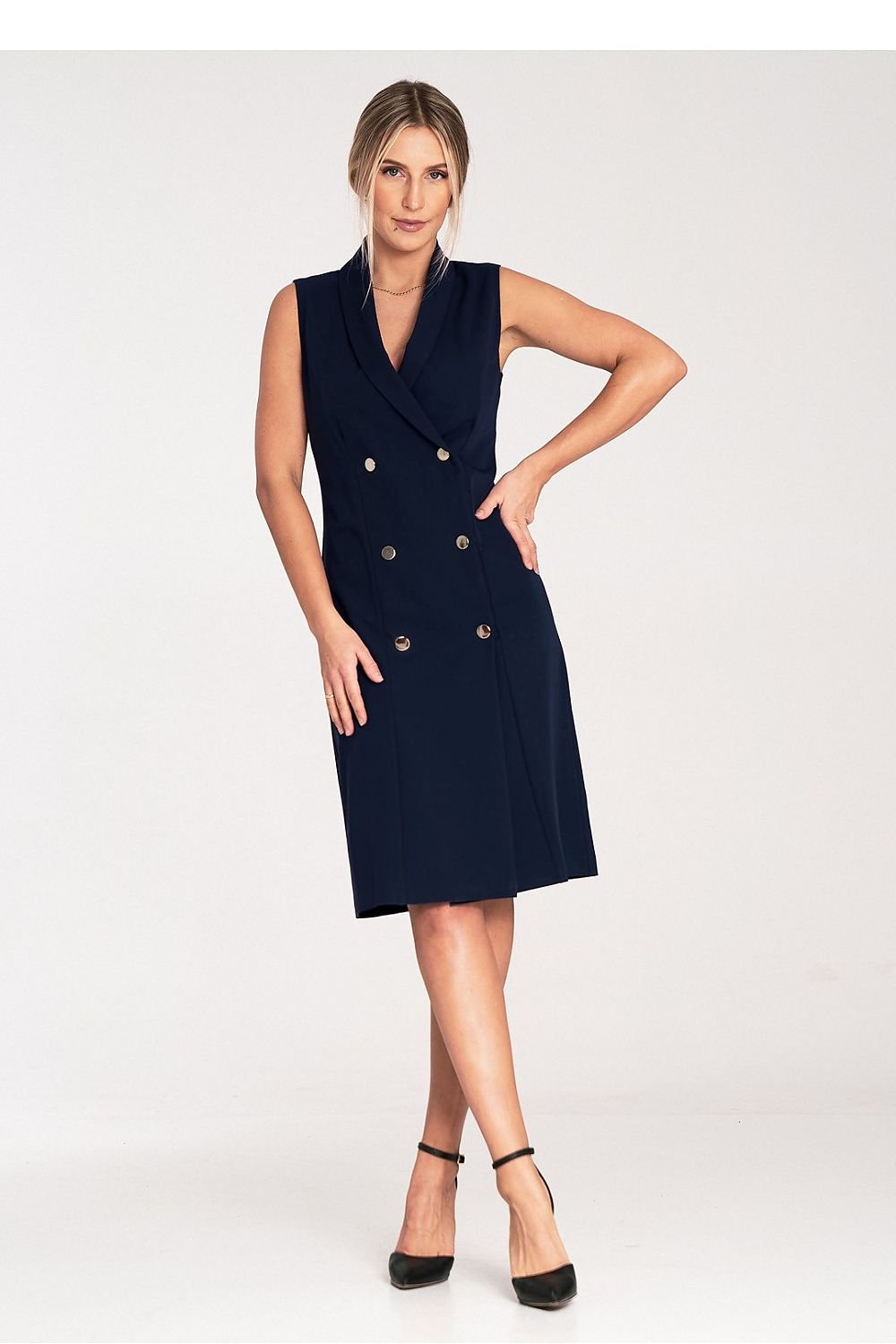 ROBE BLAZER LONG SANS MANCHES