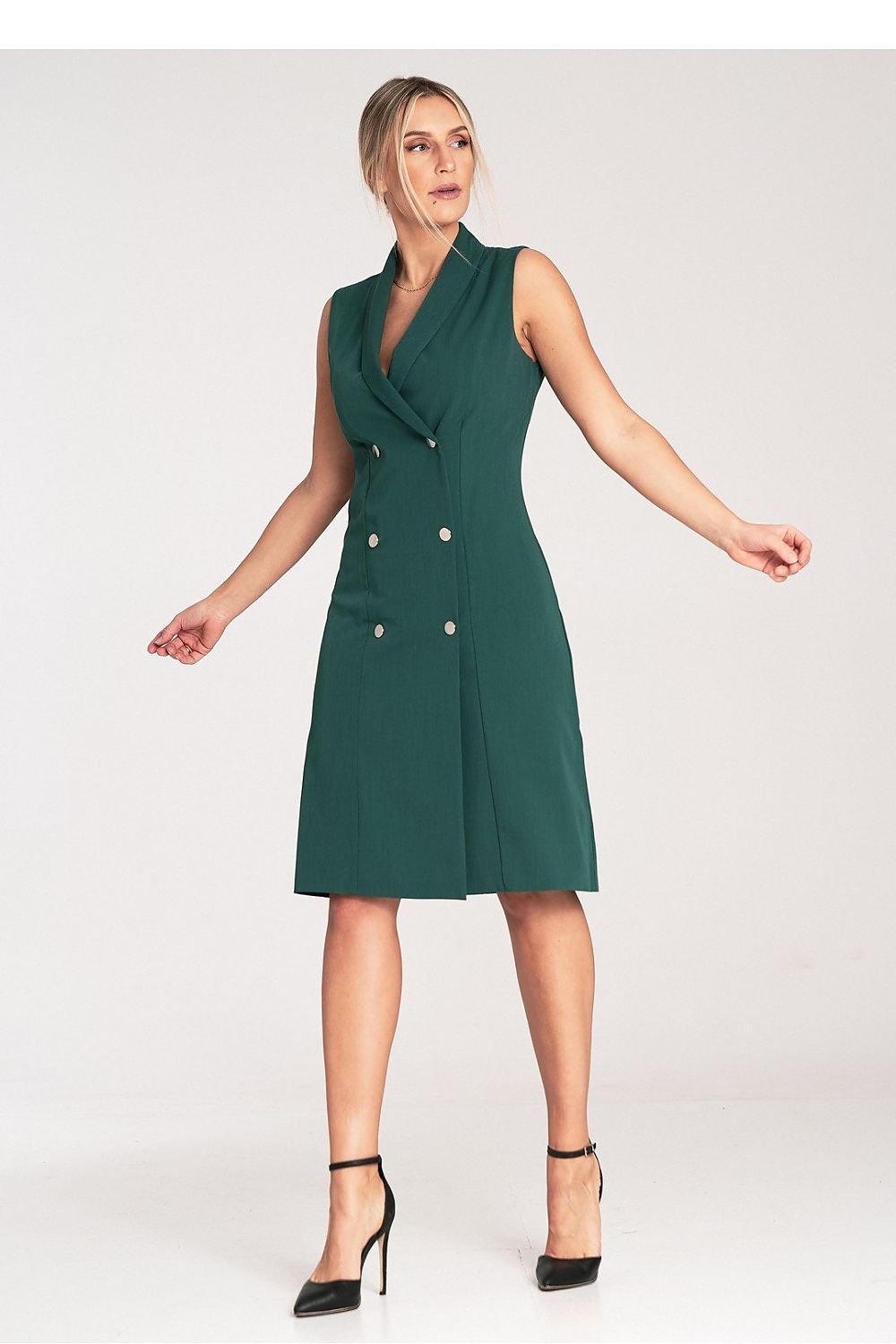 ROBE BLAZER LONG SANS MANCHES