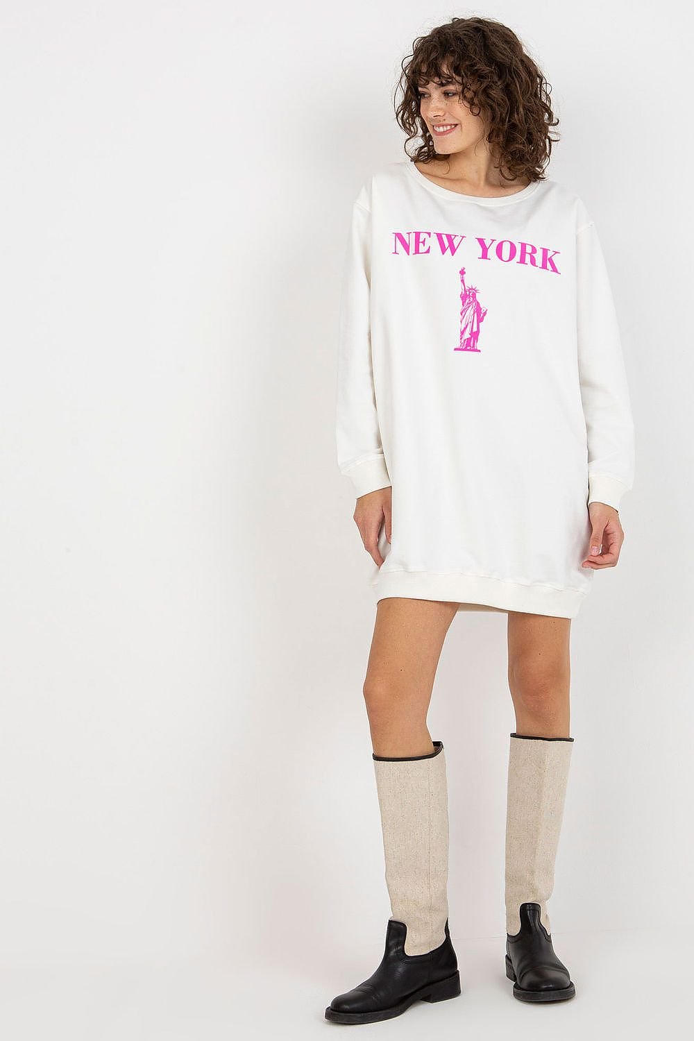 SWEATSHIRT OVERSIZE LONG NEW-YORK
