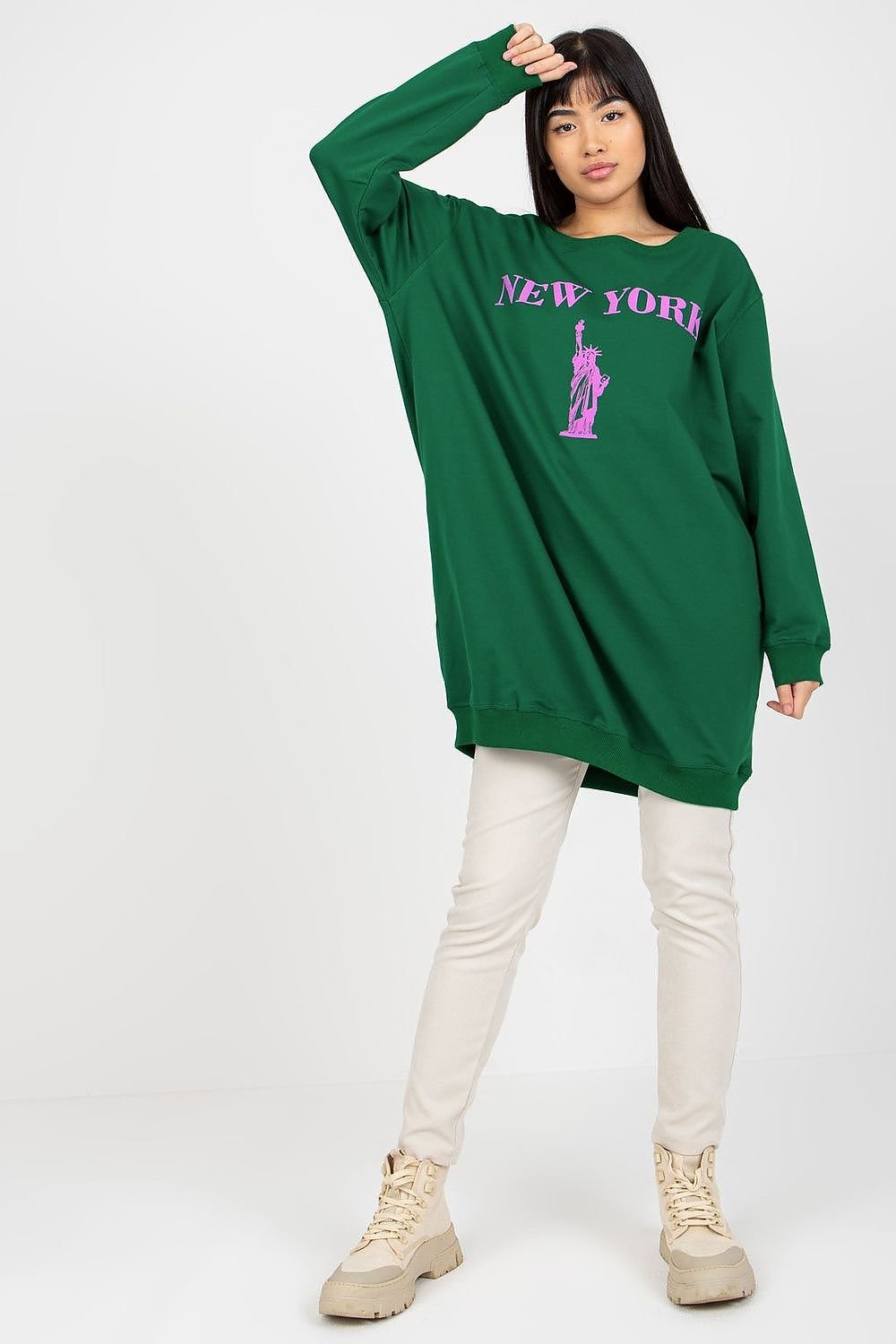 SWEATSHIRT OVERSIZE LONG NEW-YORK