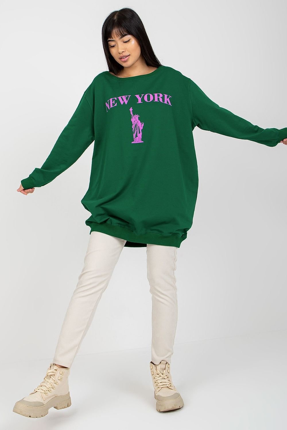 SWEATSHIRT OVERSIZE LONG NEW-YORK