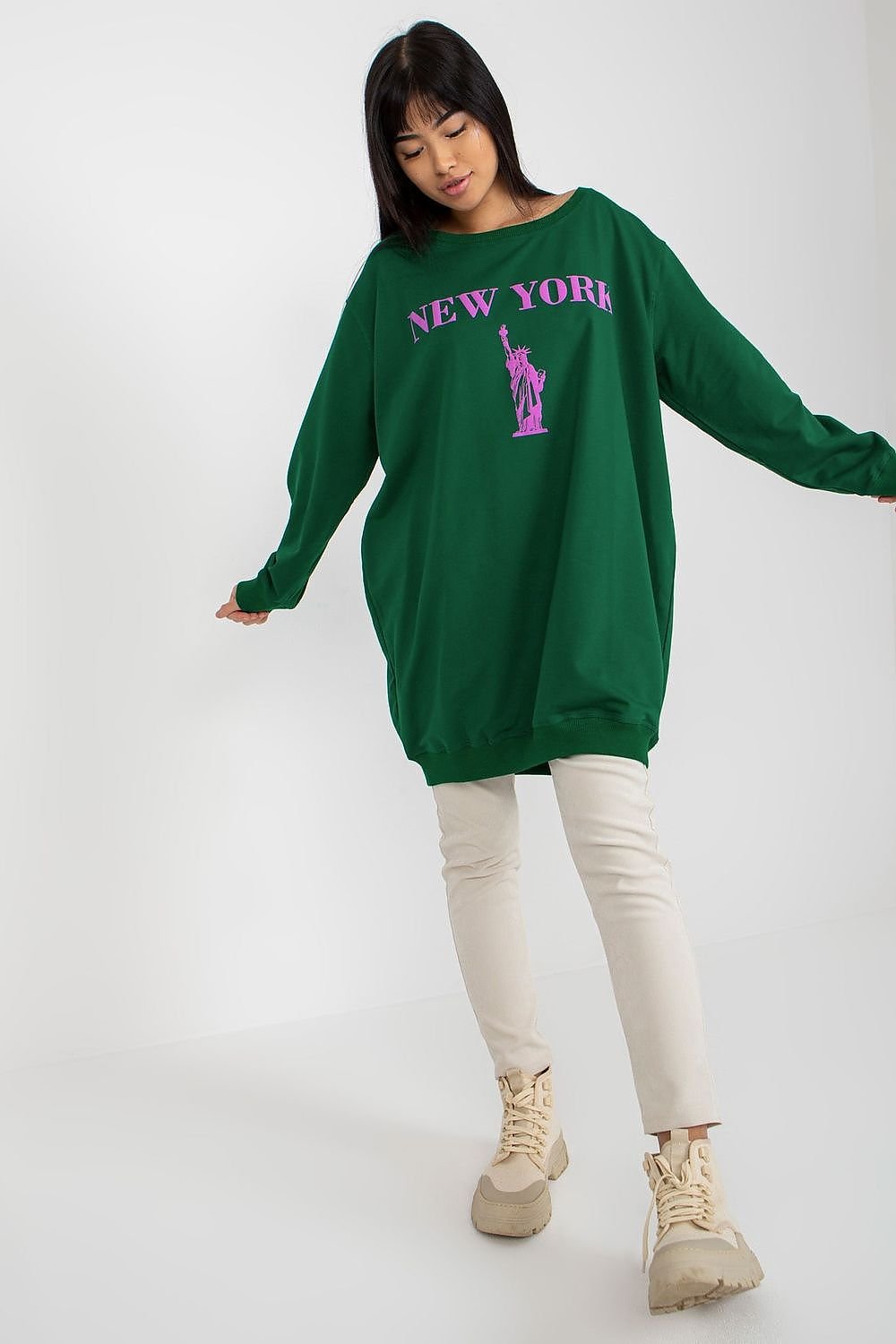 SWEATSHIRT OVERSIZE LONG NEW-YORK