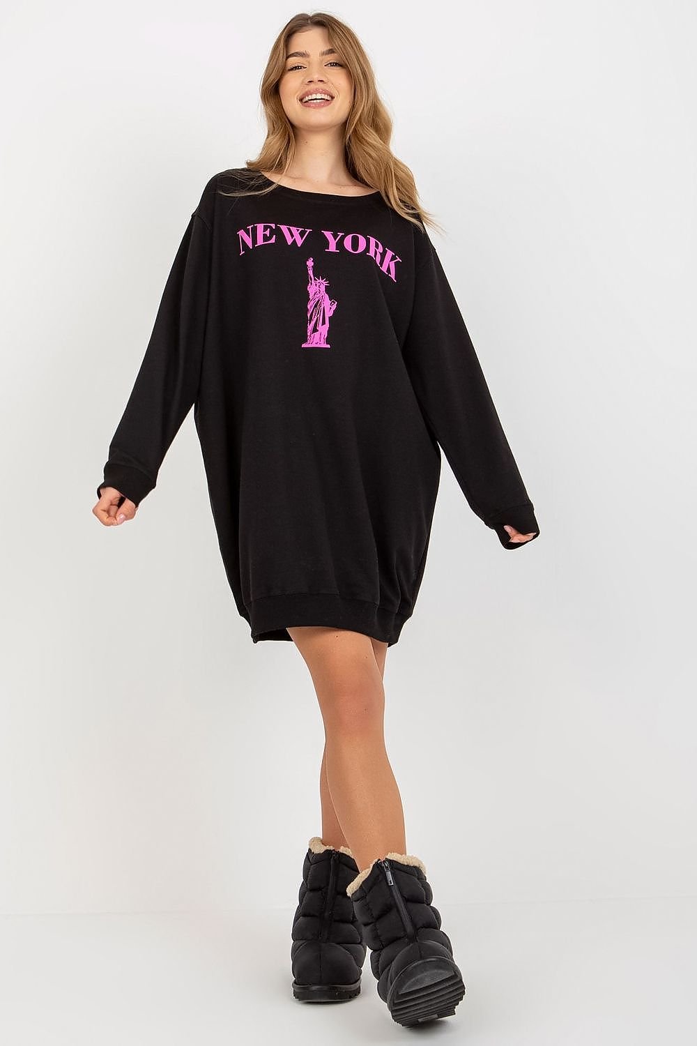 SWEATSHIRT OVERSIZE LONG NEW-YORK