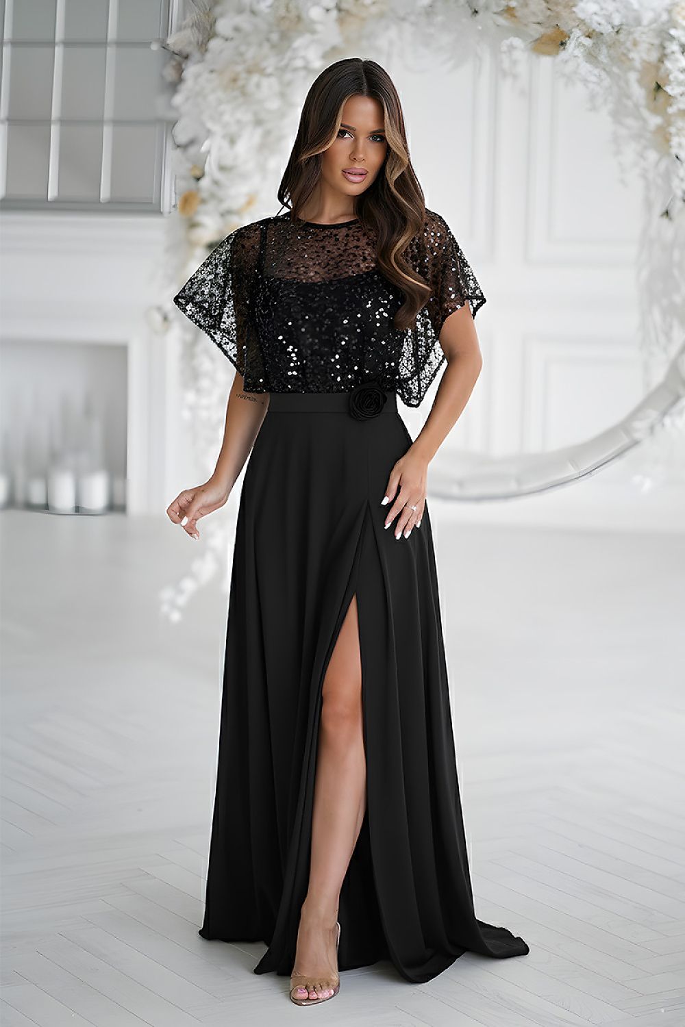 Robe longue model 219685 Bicotone