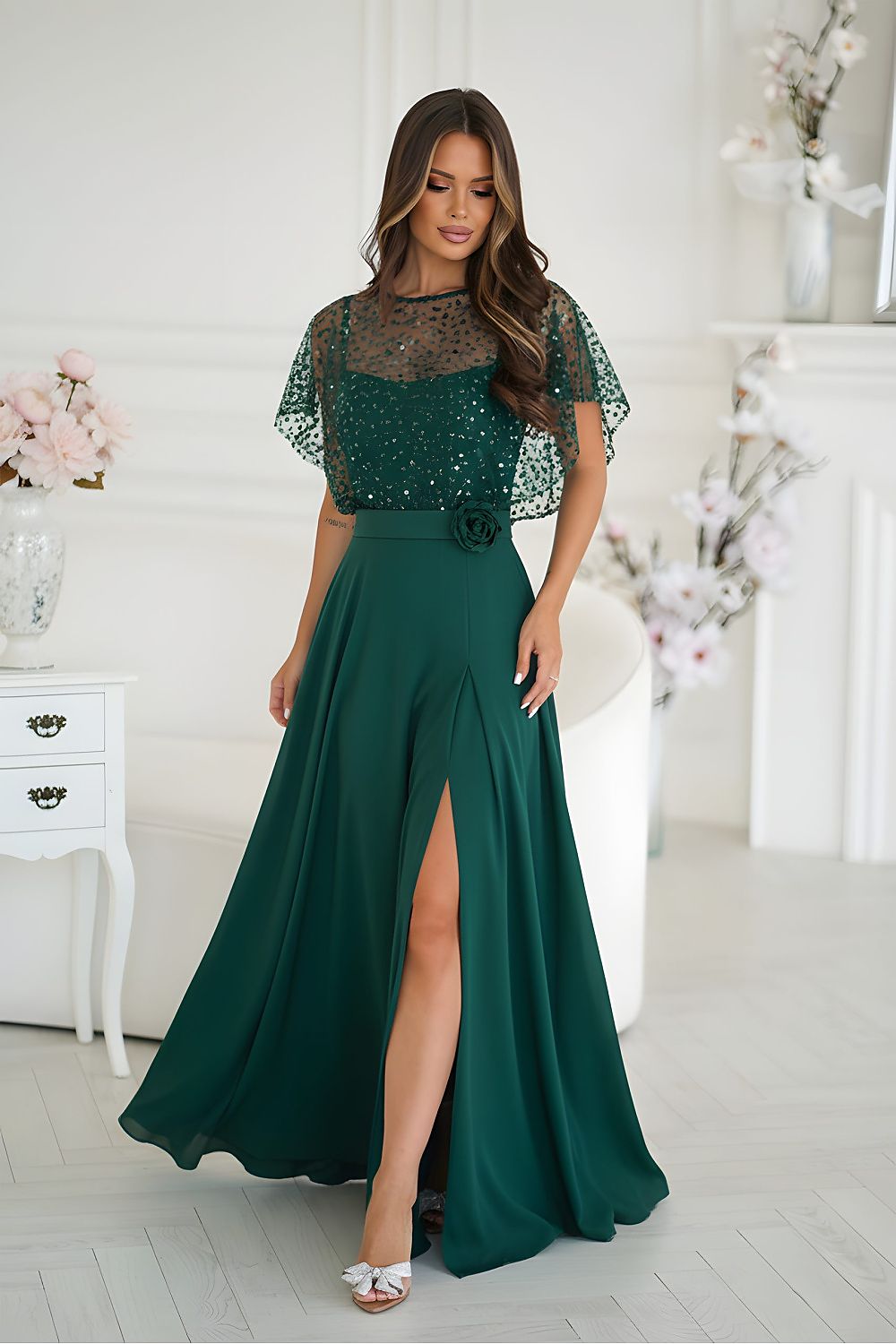 Robe longue model 219686 Bicotone