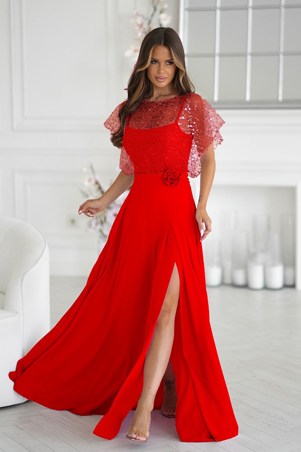 Robe longue model 219688 Bicotone