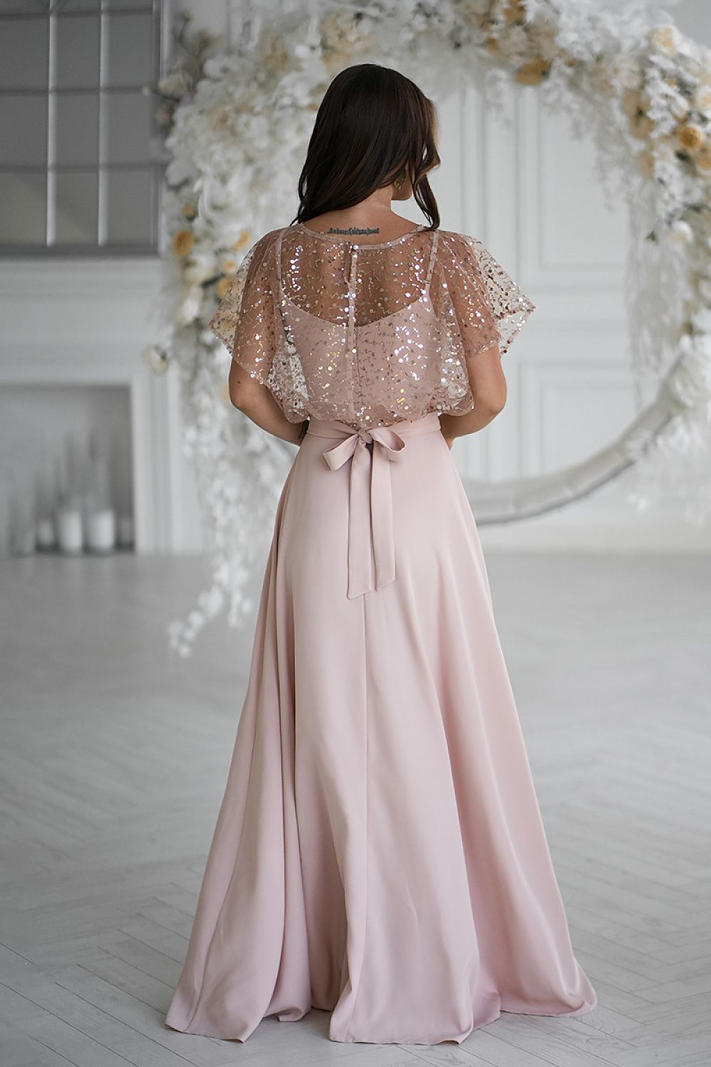 Robe longue model 219689 Bicotone