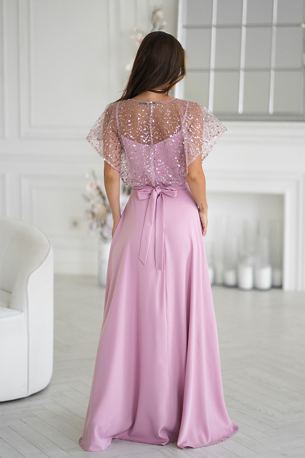 Robe longue model 219690 Bicotone