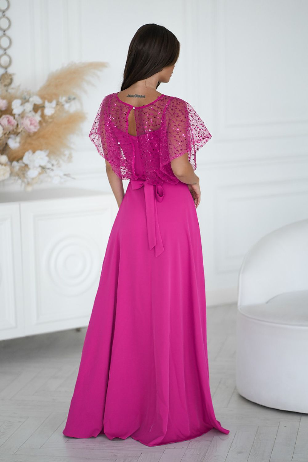 Robe longue model 219692 Bicotone