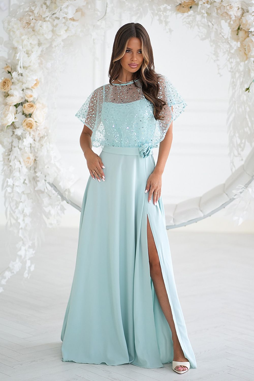 Robe longue model 219695 Bicotone
